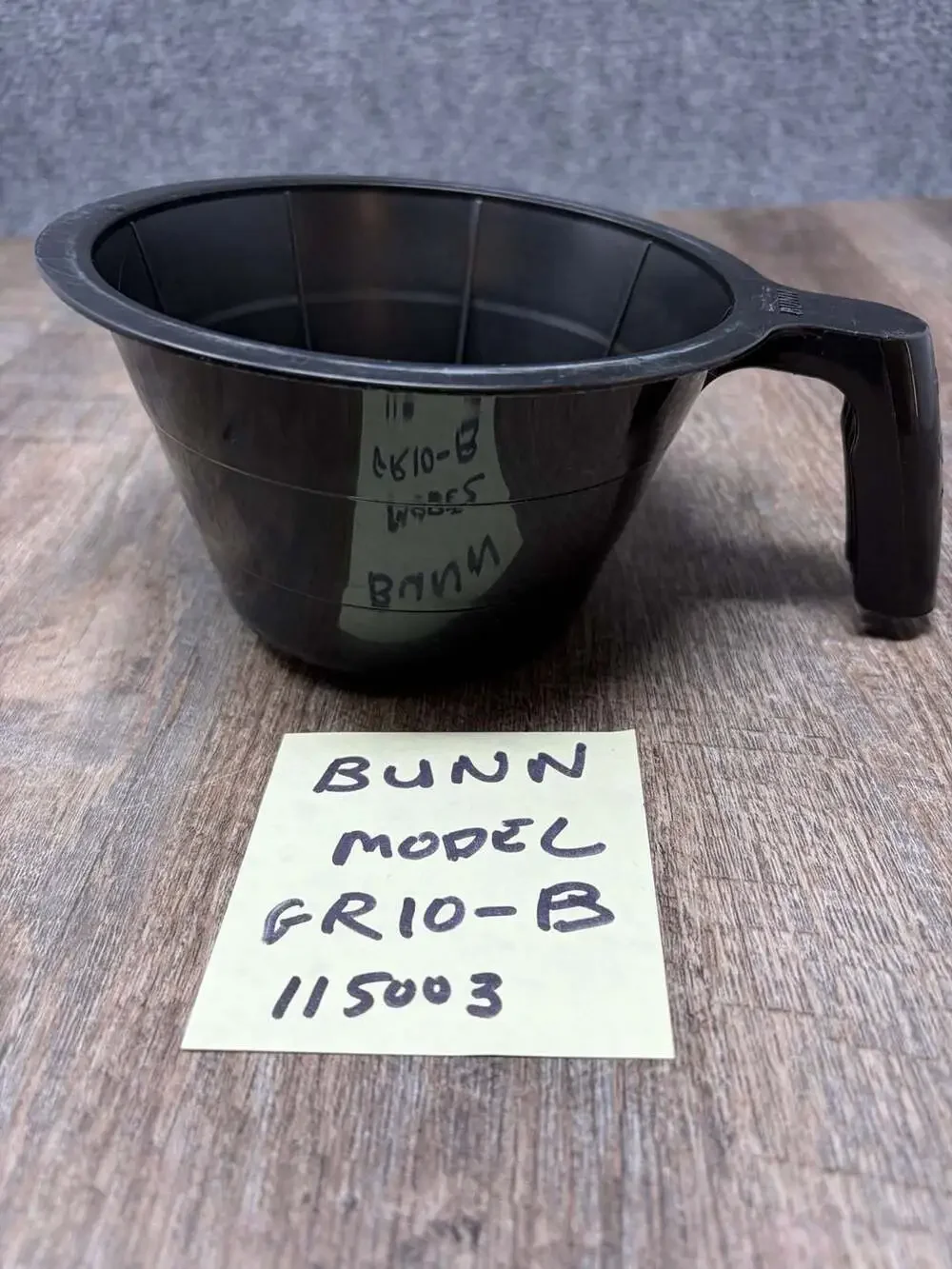 BUNN Replacement Brew Funnel Filter Basket Black Plastic 10 Cup Home Brewer GUC